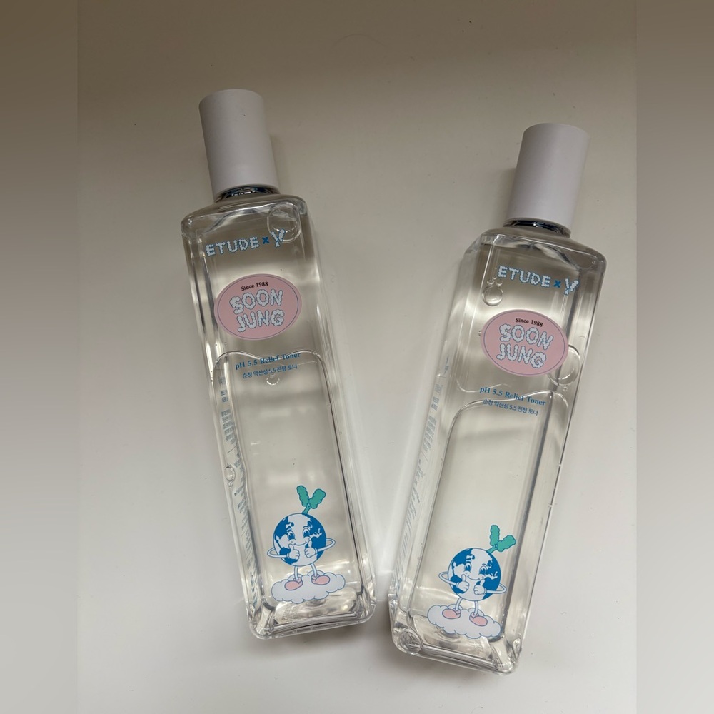 SEALED Etude house Soon Jung ph 5.5 relief toner 350ml x 2